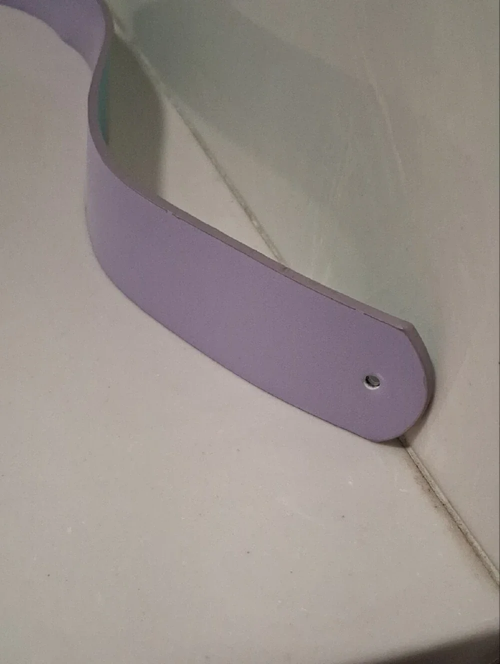 Reversible Lavender Blue Charm Belt with Rainbow Heart & Gold Peace Sign Buckles